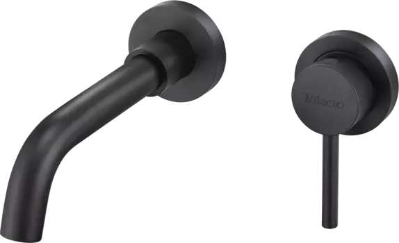 Смеситель для раковины Milacio Ultra MCU.552.MB С ВНУТРЕННЕЙ ЧАСТЬЮ чёрный матовый