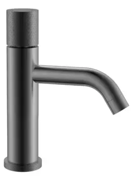 Смеситель для раковины низкий Boheme Stick c ручкой Touch, темный хром матовый