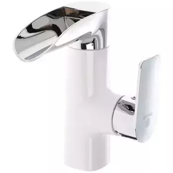 Смеситель для раковины OneLife белый хром