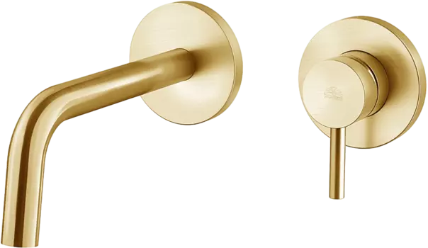 Смеситель для раковины Paffoni Light LIG006HGSP70 С ВНУТРЕННЕЙ ЧАСТЬЮ брашированное медовое золото