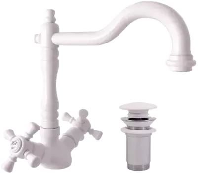 Смеситель для раковины Rav Slezak Morava retro белый