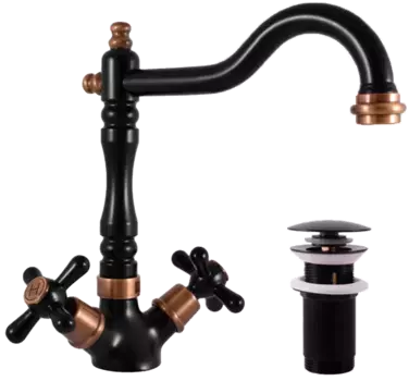 Смеситель для раковины Rav Slezak Morava retro MK121.5/8CMATSM черный