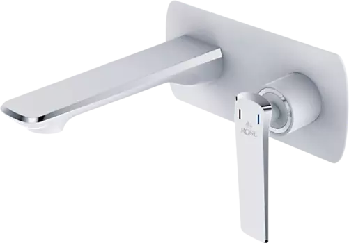 Смеситель для раковины Rose R1341F белый, хром