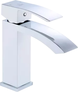 Смеситель для раковины Rose R1501F белый, хром