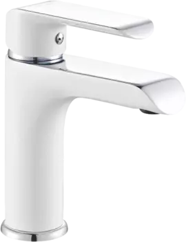 Смеситель для раковины Rose R2101F белый, хром