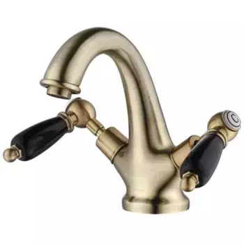 Смеситель для раковины с донным клапаном Caprigo Adria-Classik 03B-520-vot бронза, черный