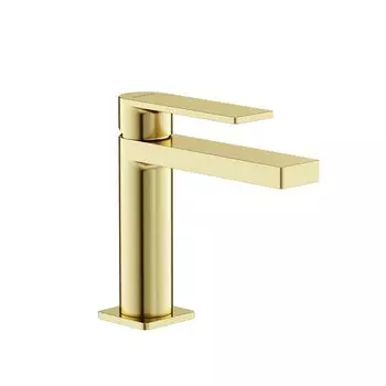 Смеситель для раковины Sancos Studio, брашированное золото, PVD покрытие, SC9015BG