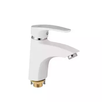 Смеситель для раковины Shevanik S5001F белый, хром