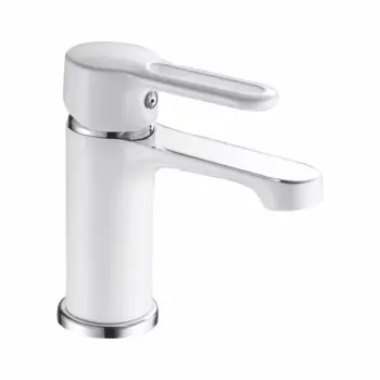 Смеситель для раковины Shevanik S8101F белый, хром