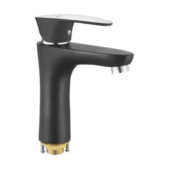 Смеситель для раковины Shevanik S9801H черный, хром