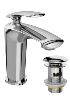 Смеситель для раковины STWORKI Гётеборг S03010CR + донный клапан SW-001CR хром