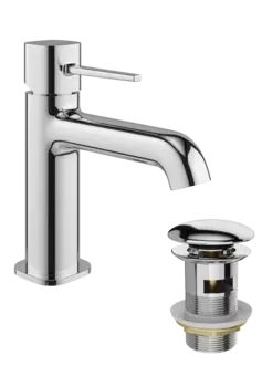 Смеситель для раковины STWORKI Эстерсунд S31010CR + донный клапан SW-001CR хром