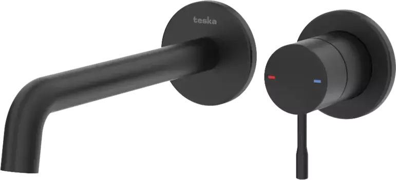 Смеситель для раковины Teska Atlas E5708 С ВНУТРЕННЕЙ ЧАСТЬЮ, черный матовый