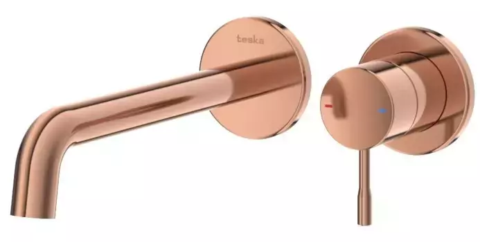 Смеситель для раковины Teska Atlas розовое золото