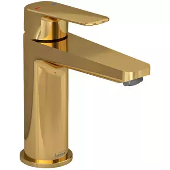 Смеситель для раковины Teska Quars золото