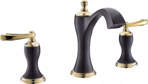 Смеситель для раковины Timo Unari золото, черный (7511/ 04Y)