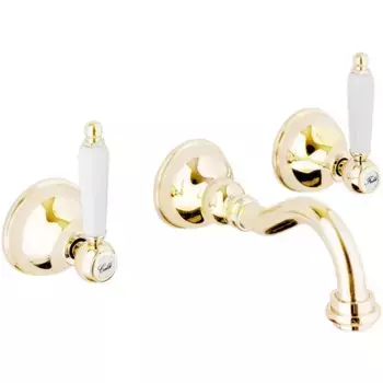 Смеситель для раковины Webert Dorian золото