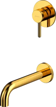 Смеситель для раковины WHITECROSS Y YSET03GL С ВНУТРЕННЕЙ ЧАСТЬЮ, золото