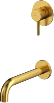 Смеситель для раковины WHITECROSS Y YSET03GLB С ВНУТРЕННЕЙ ЧАСТЬЮ, брашированное золото