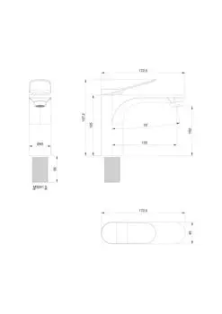 Смеситель для раковины Wonzon & Woghand WW-XH-010-MB черный матовый
