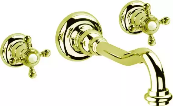 Смеситель для раковины встраиваемый Cezares Golf золото