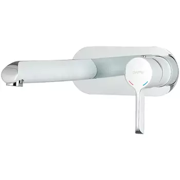 Смеситель для раковины встраиваемый Gappo белый хром