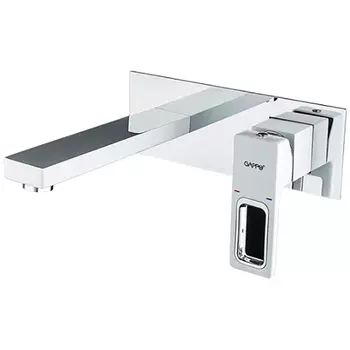 Смеситель для раковины встраиваемый Gappo белый хром