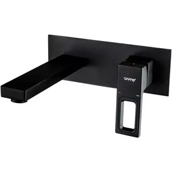 Смеситель для раковины встраиваемый Gappo G1017-16 черный матовый