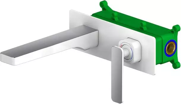 Смеситель для раковины встроенный Timo Torne 4371/00-16SM хром-белый