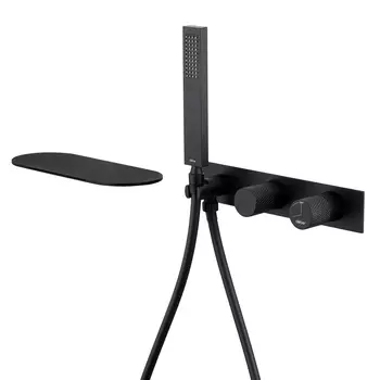 Встраиваемый смеситель для душа и ванны Abber Rund AF8731B С ВНУТРЕННЕЙ ЧАСТЬЮ, матовый черный