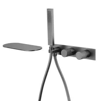 Встраиваемый смеситель для душа и ванны Abber Rund AF8731NG С ВНУТРЕННЕЙ ЧАСТЬЮ, никель