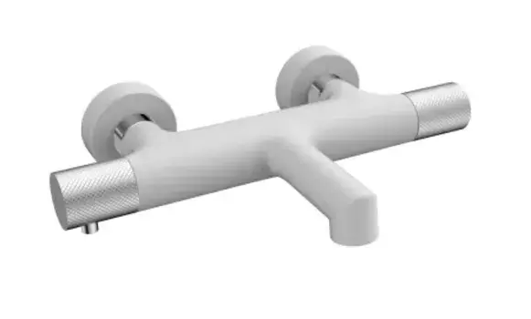 Термостатический смеситель AltroBagno Intento 0217 BiOp для ванны с душем, матовый белый