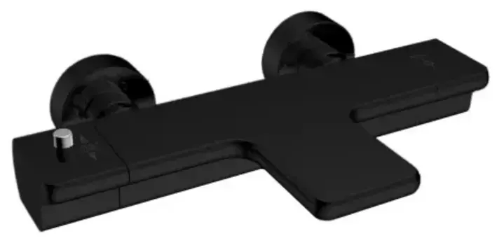 Термостатический смеситель AltroBagno Lamberto 0212 NeOp для ванны с душем, матовый черный