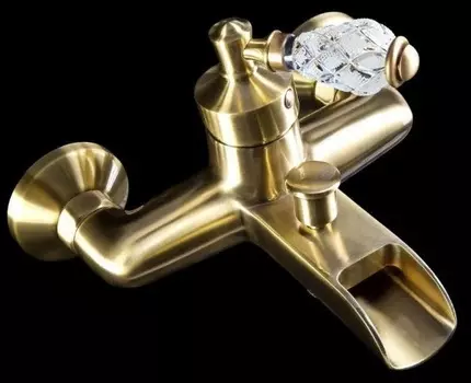 Смеситель для ванны Boheme Vogue crystal бронзовый матовый
