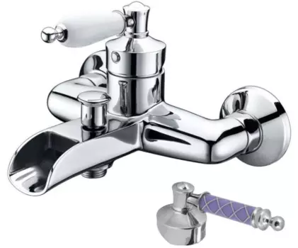 Смеситель для ванны Boheme Vogue хром с фиолетовым