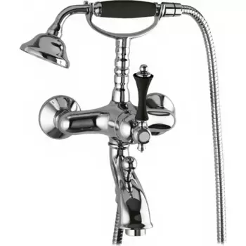 Смеситель для ванны Cezares Margot хром с черной ручкой