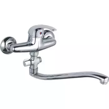 Смеситель с длинным изливом для ванны Cron CN29 CN2129 хром