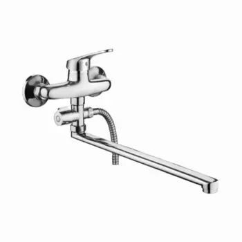 Смеситель с длинным изливом для ванны D-lin 302-2 D140302-2 хром