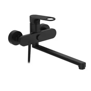 Смеситель с длинным изливом для ванны D-lin D147377-A черный