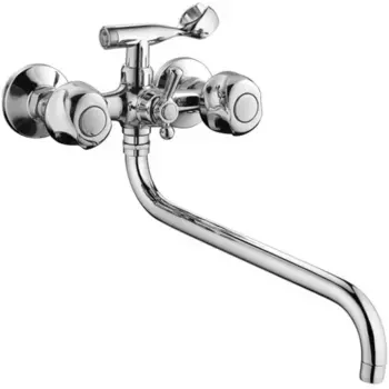 Смеситель с длинным изливом для ванны Fashun A2626-3 хром