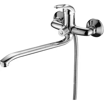 Смеситель с длинным изливом для ванны Fashun A2215 хром