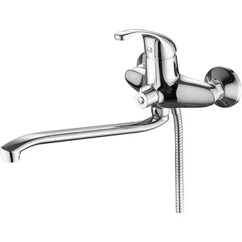 Смеситель с длинным изливом для ванны Fashun A2205 хром