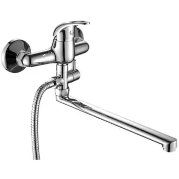 Смеситель с длинным изливом для ванны Fashun A2115 хром