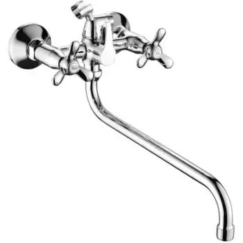 Смеситель с длинным изливом для ванны Fashun A2212-2 хром