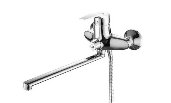 Смеситель с длинным изливом для ванны Fashun A2263 хром