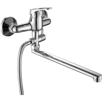 Смеситель с длинным изливом для ванны Fashun A2113 хром