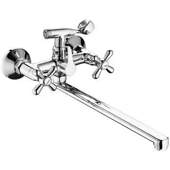 Смеситель с длинным изливом для ванны Fashun A2225 хром