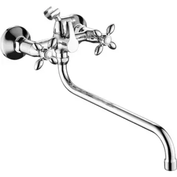 Смеситель с длинным изливом для ванны Fashun A2227-2 хром