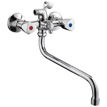 Смеситель с длинным изливом для ванны Fashun A2211 хром