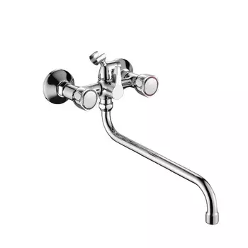 Смеситель с длинным изливом для ванны Fashun A2209-2 хром